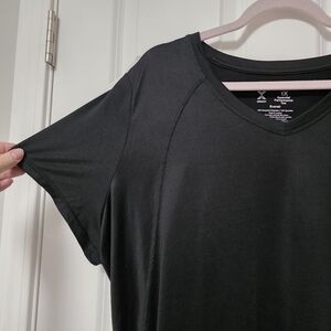 Womens Black Active T-Shirt Plus Size 1x